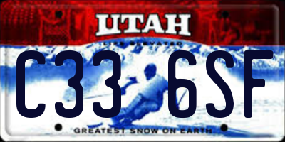 UT license plate C336SF