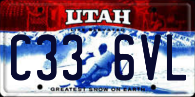 UT license plate C336VL