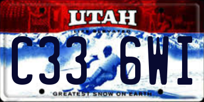 UT license plate C336WI