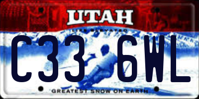 UT license plate C336WL