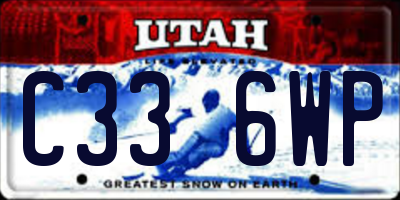 UT license plate C336WP