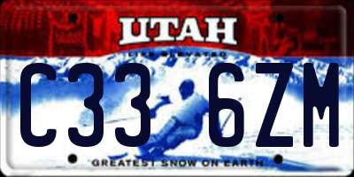 UT license plate C336ZM
