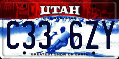 UT license plate C336ZY