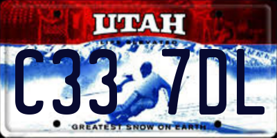 UT license plate C337DL