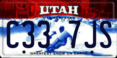 UT license plate C337JS