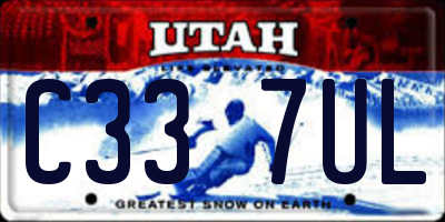 UT license plate C337UL