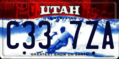 UT license plate C337ZA