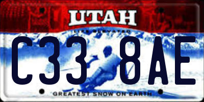 UT license plate C338AE