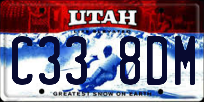 UT license plate C338DM
