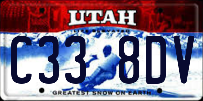 UT license plate C338DV