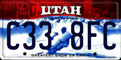 UT license plate C338FC