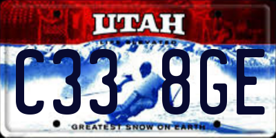 UT license plate C338GE