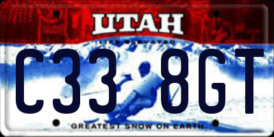 UT license plate C338GT