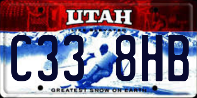 UT license plate C338HB