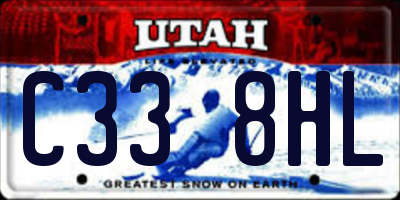 UT license plate C338HL