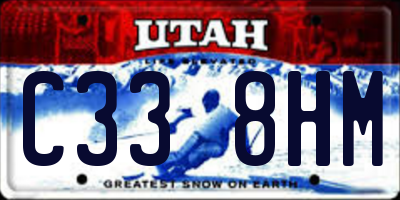 UT license plate C338HM