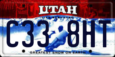 UT license plate C338HT