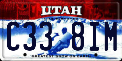UT license plate C338IM