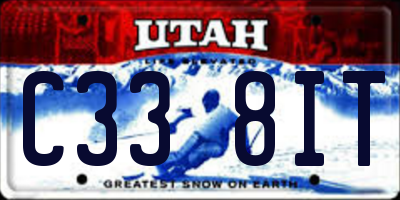UT license plate C338IT