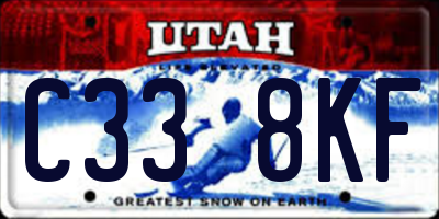 UT license plate C338KF