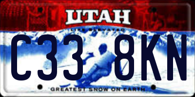 UT license plate C338KN