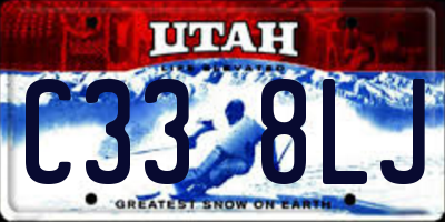UT license plate C338LJ