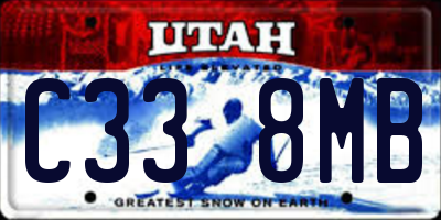 UT license plate C338MB