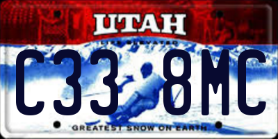 UT license plate C338MC