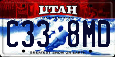UT license plate C338MD