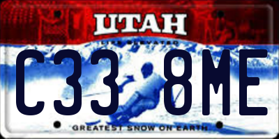 UT license plate C338ME