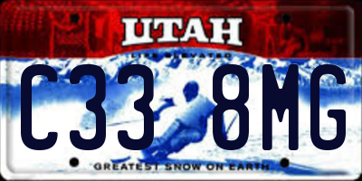 UT license plate C338MG