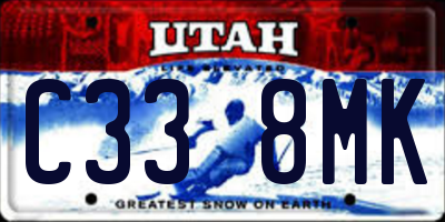 UT license plate C338MK
