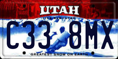 UT license plate C338MX