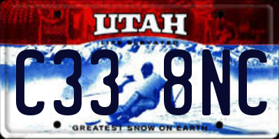 UT license plate C338NC