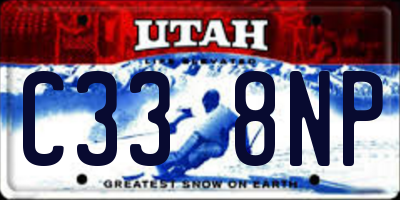 UT license plate C338NP