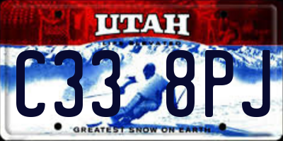 UT license plate C338PJ