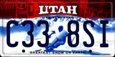 UT license plate C338SI
