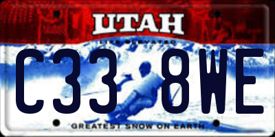 UT license plate C338WE