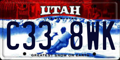 UT license plate C338WK