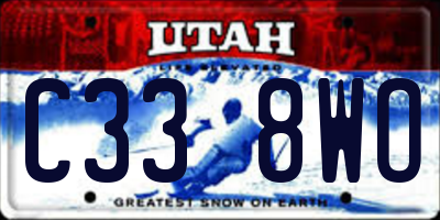 UT license plate C338WO