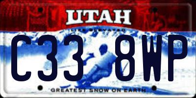 UT license plate C338WP