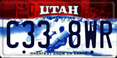 UT license plate C338WR