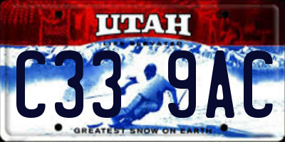 UT license plate C339AC