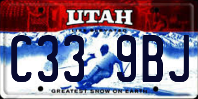 UT license plate C339BJ