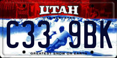UT license plate C339BK