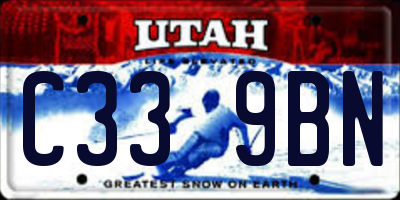 UT license plate C339BN