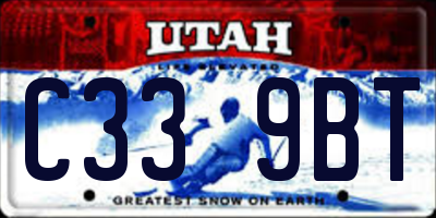 UT license plate C339BT