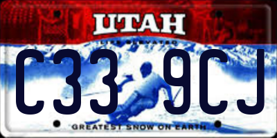 UT license plate C339CJ