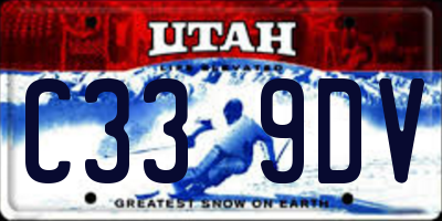 UT license plate C339DV