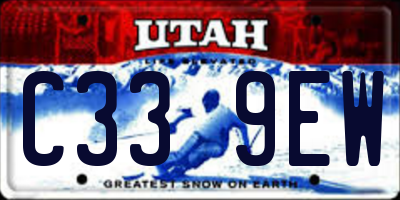 UT license plate C339EW
